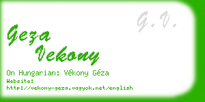geza vekony business card